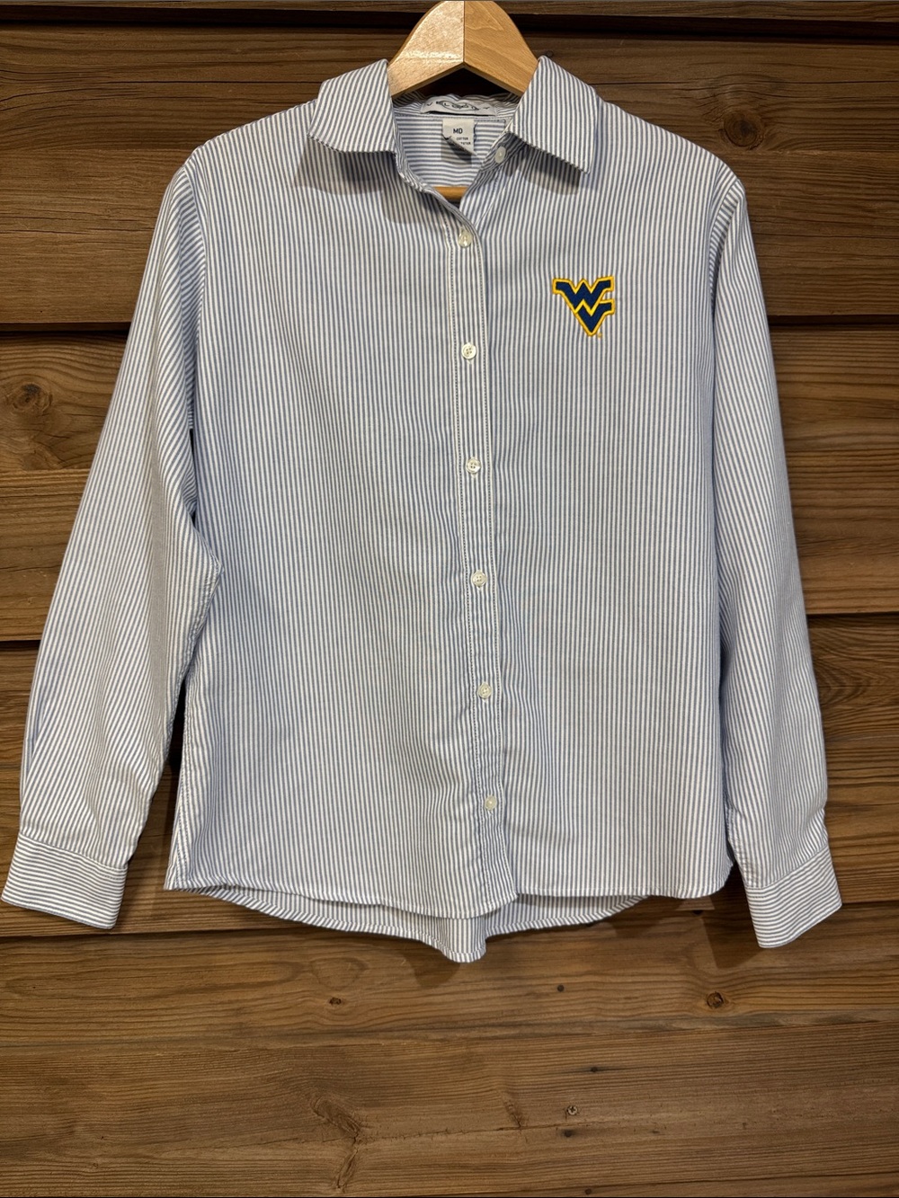 Velocity WVU Pinstripe Dress Shirt